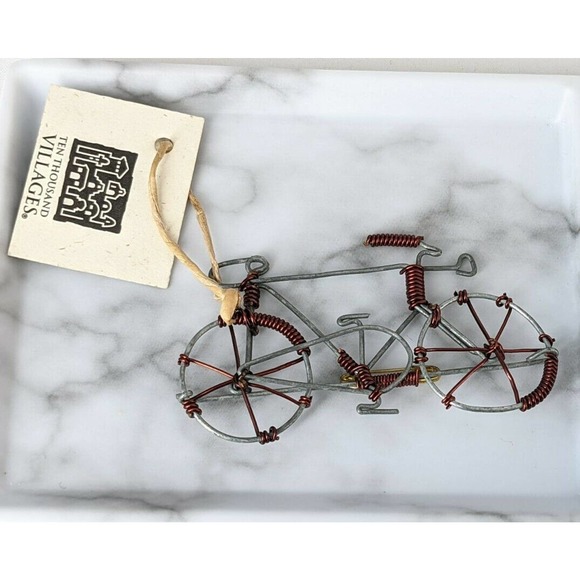 Ten Thousand Villages Metal Wire Bicycle Pin Brooch Handmade In Kenya - Picture 2 of 5